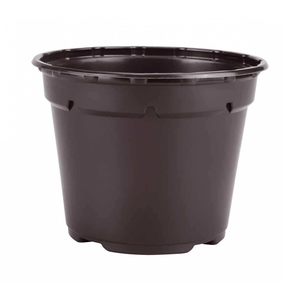 Sorte plastikpotter, 3 stk. Ø 14 cm